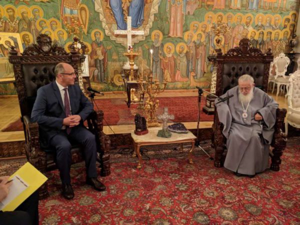 Голова Верховної Ради України Андрій Парубій зустрівся зі Святійшим Католикосом - Патріархом всієї Грузії, Архієпископом Мцхетським і Тбілісійським, Митрополитом Абхазії і Піцунди Іллею ІІ