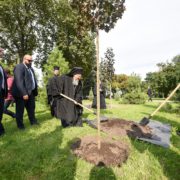 Патріарх Варфоломій разом з членами ВРЦіРО посадив дерева у парку «Володимирська гірка»