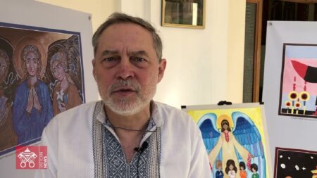 Молитва за Україну в картинах дітей. «Естафета миру» прибула до Риму