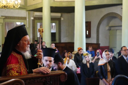 Патріарше богослужіння на свято Вознесіння Господнього в I. Церкві Святого Георгія, Брама Адріануполя