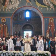 Божественна літургія в день відзначення відновлення Свято-Михайлівського Золотоверхого собору