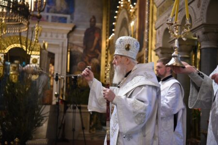Велична Різдвяна Літургія у Свято-Володимирському соборі: Святійший Патріарх Філарет відзначив навечір’я святкового Різдва