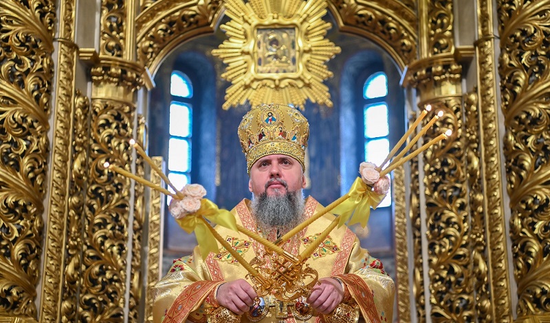 У неділю, 25 лютого р.Б. Блаженнійший Митрополит Епіфаній очолив літургію у Свято-Михайлівському Золотоверхому соборі
