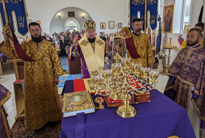 Урочиста Божественна літургія у храмі на честь Різдва Пресвятої Богородиці в селі Баговиця