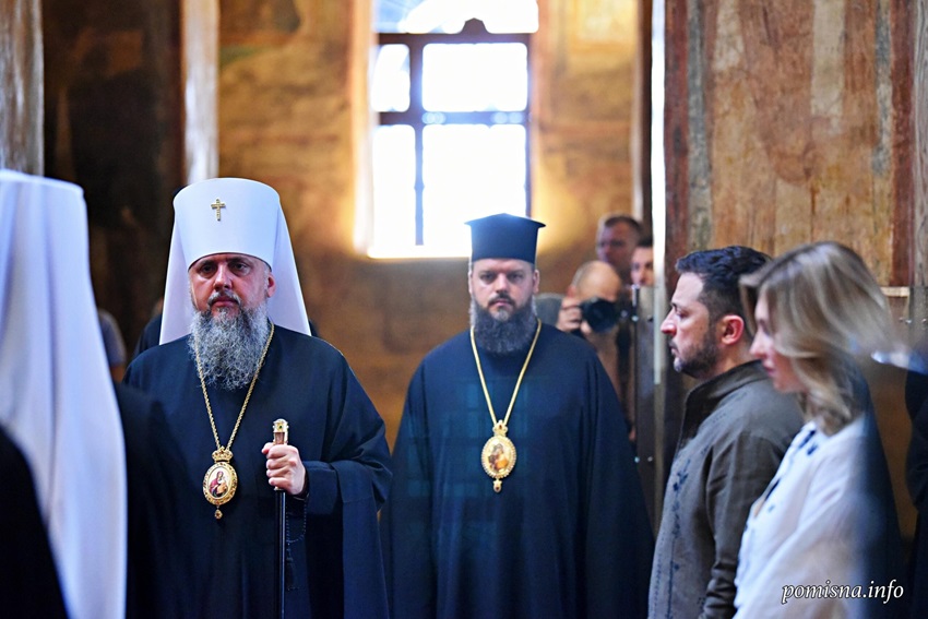Митрополит Епіфаній, Президент Зеленський та духовні лідери на «Молитві за Україну» у день Незалежності