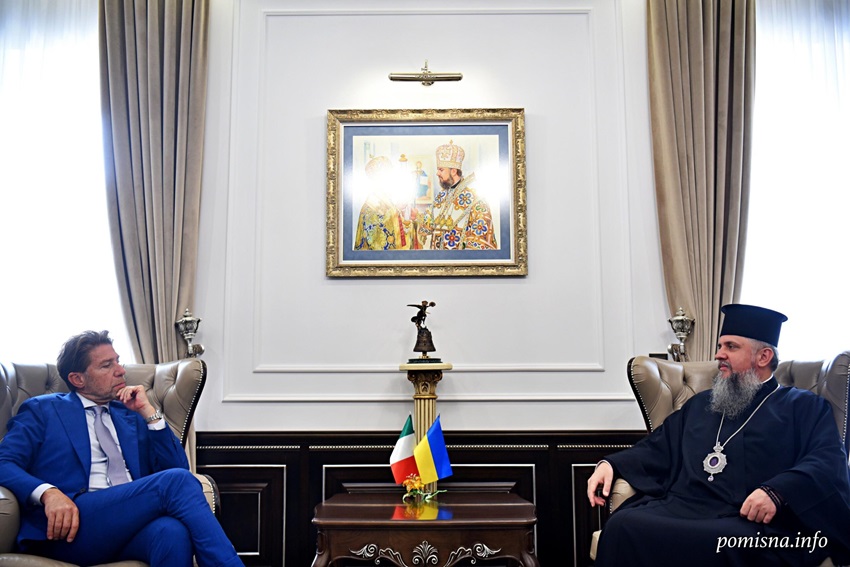 Зустріч Митрополита Епіфанія з Послом Італії: духовна підтримка України