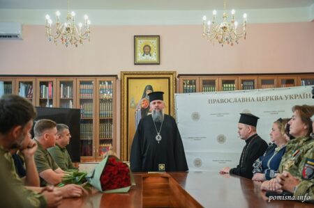 Добровольці «Легіону Оболонь» отримали церковні нагороди від Митрополита Епіфанія